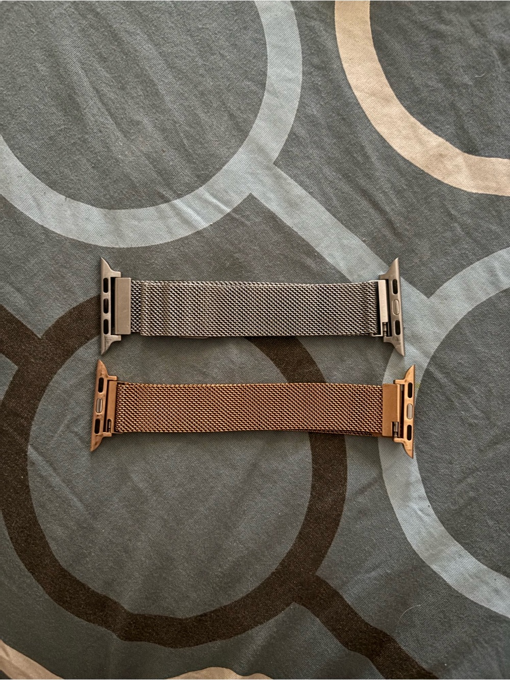 Silver and Gold Milanese Loop Watch Bands for Apple Watch